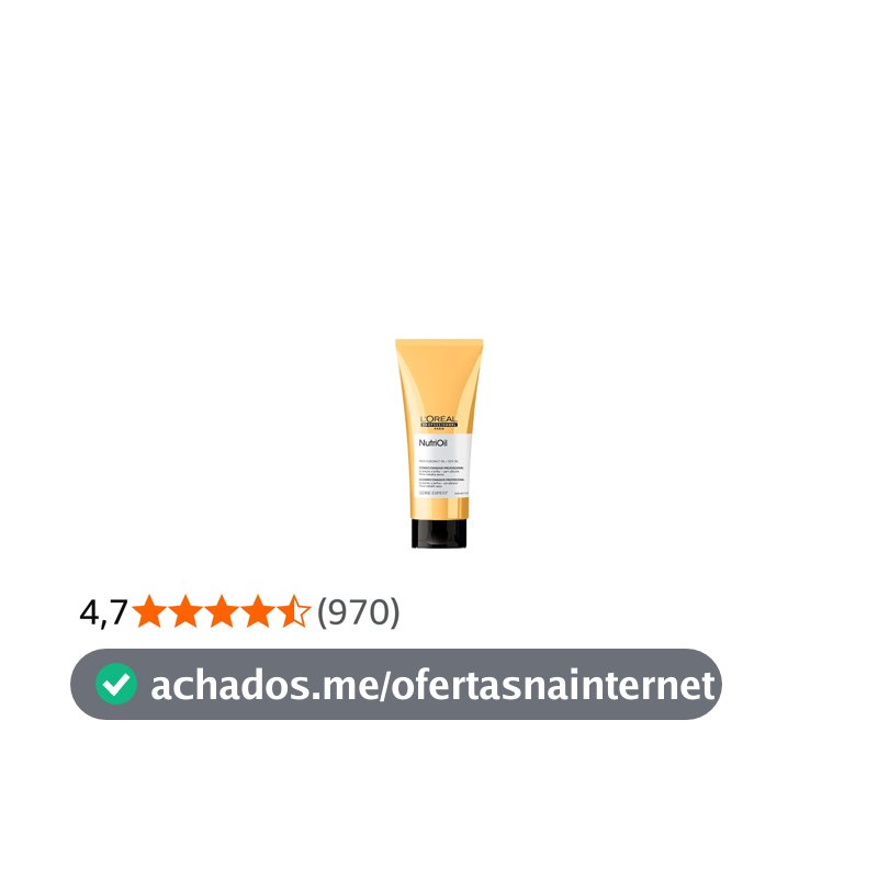 L'Oréal Professionnel Condicionador NutriOil para nutrição e brilho, enriquecido com óleo de coco, com textura leve e para todos os tipos de cabelo, 200ml