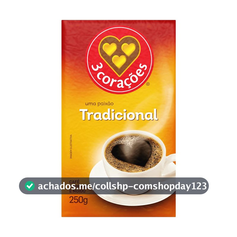 3 Corações Café Torrado E Moído Tradicional À Vácuo 250G
