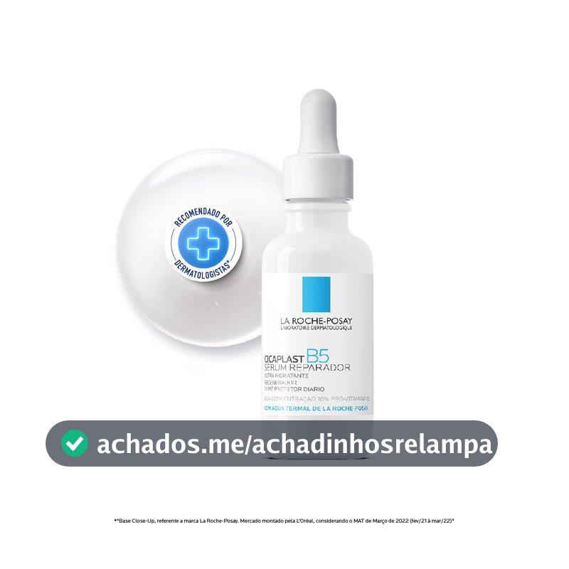 La Roche-Posay Cicaplast B5 Sérum Reparador Facial com 10% de Vitamina B5 e Ácido Hialurônico, Regenera e Ultra Hidrata a Barreira Cutânea, Hipoalergênico, 30ml