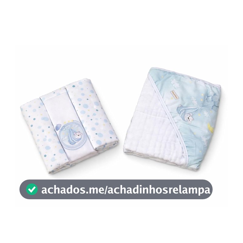 Kit Enxoval Bebê com 3 Cueiros 80x80 cm + Toalha Soft com Capuz 85x85 cm 100% Algodão Macio e Respirável Ideal para Recém-Nascido
