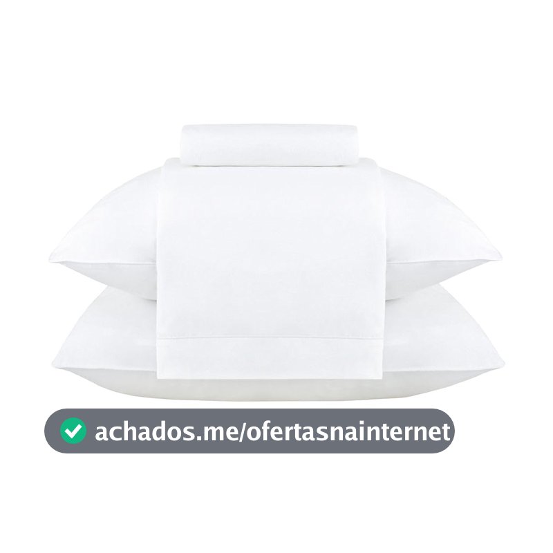Buddemeyer Jogo de Cama Queen 200 fios Gran Percalle Classic Branco