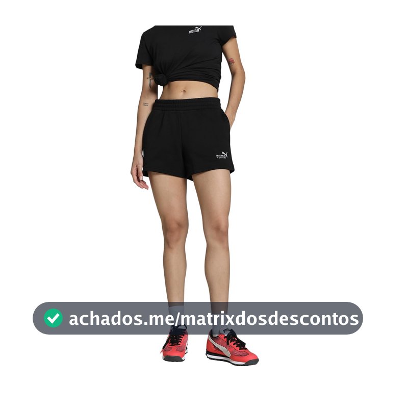 Calça Cintura Alta Puma Ess Small No. 1 Logo Feminina