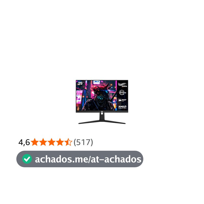 Haiz Monitor Gamer 25'' 144hz 0.5ms 1920x1080 Adaptative Sync FHD HDMI/DP IPS VESA