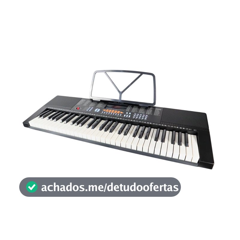 teclado musical 61 teclas 300 timbres e ritmos