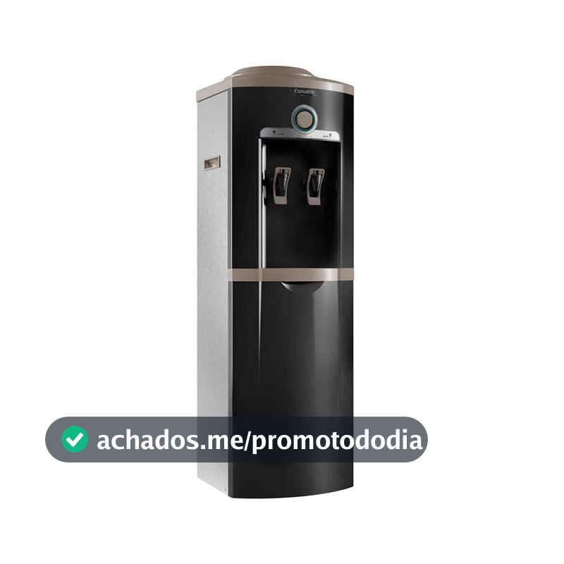 Bebedouro Gelágua Esmaltec EGC35B Coluna Natural e Gelada Preto/Inox 127V