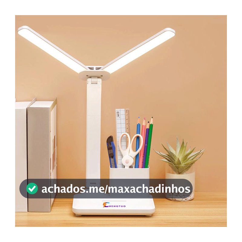 Luminária Abajur De Mesa Lâmpada De Estudo/Luminária De Mesa LED Grande capacidade com dimerização contínua, candeeiro de mesa dobrável luminária mesa
