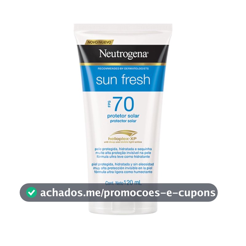 Protetor Solar Corporal em Loção Neutrogena Sun Fresh, FPS 70, 120ml