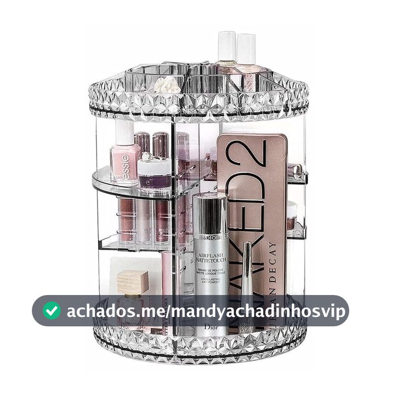 Organizador De Acrílico Giratório p/jóias/maquiagem