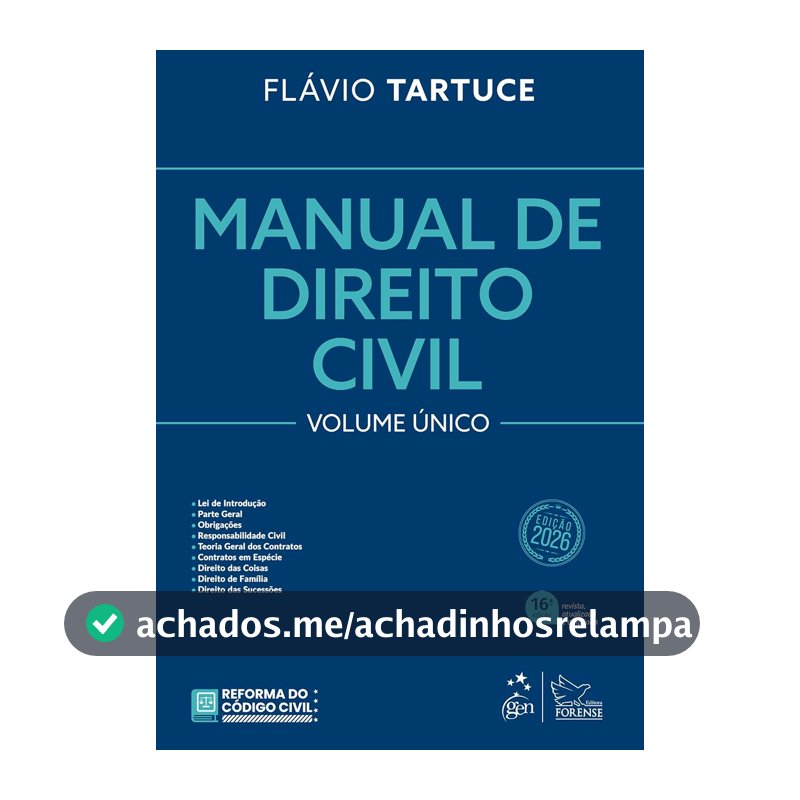 Manual de Direito Civil - Vol. Único - 16ª Edição 2026