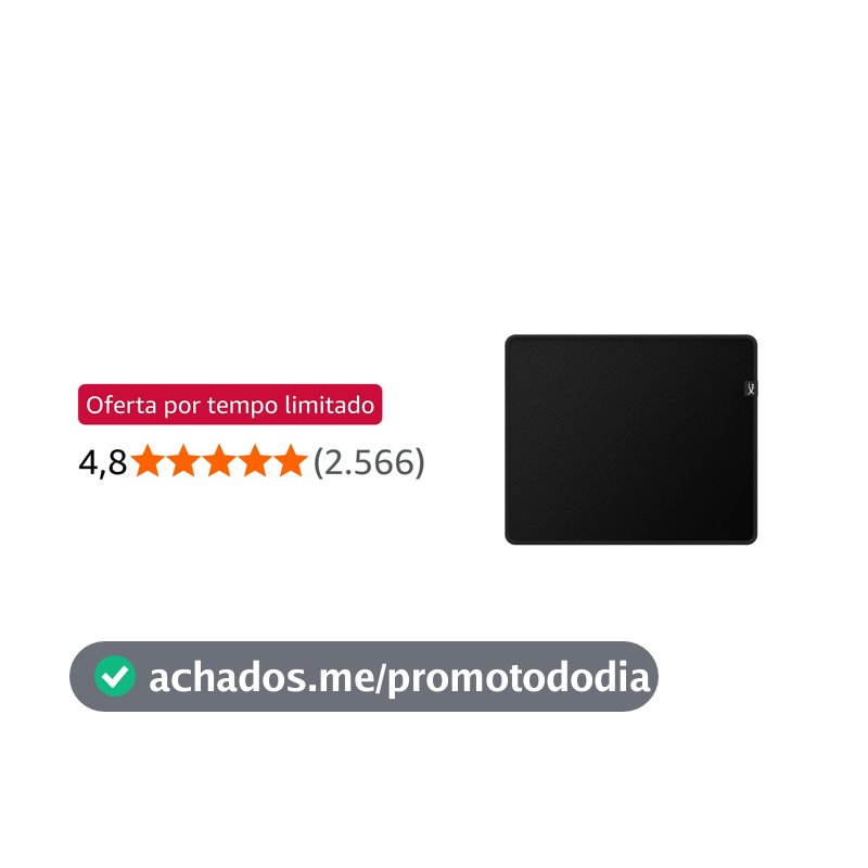 MOUSEPAD HYPERX PULSEFIRE HMPM1-M, MEDIO 300X360MM, PRETO - 4Z7X3AA