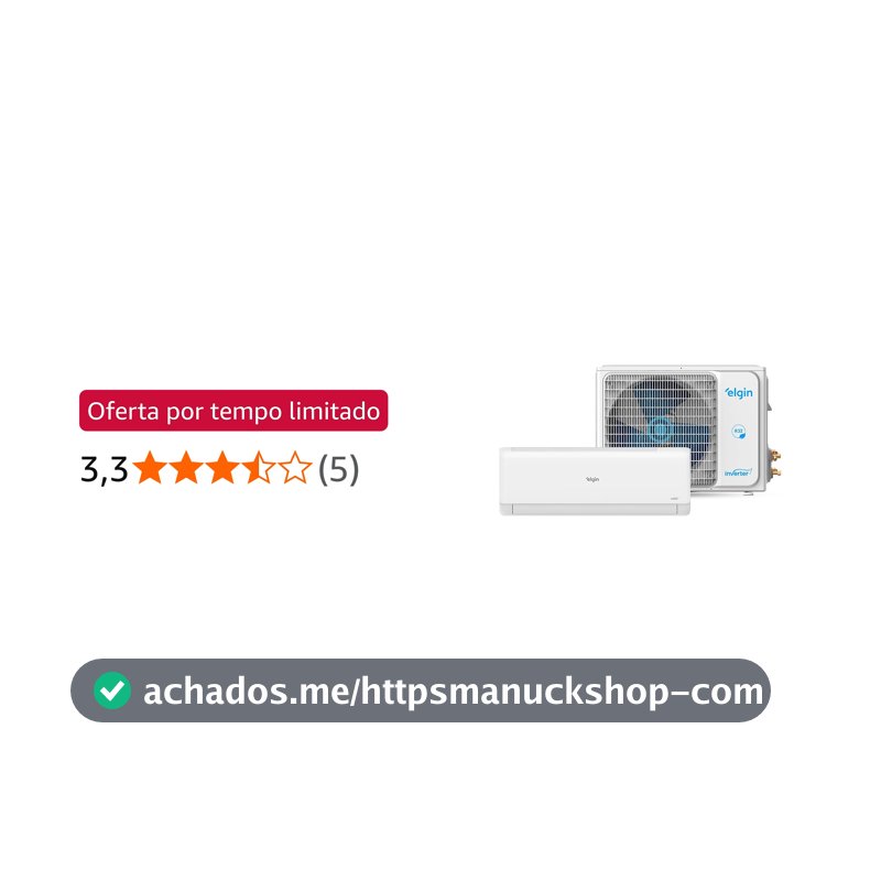 Ar-Condicionado Split HW Inverter Elgin Eco III Wi-Fi 12.000 BTUs R-32 Só Frio 220V