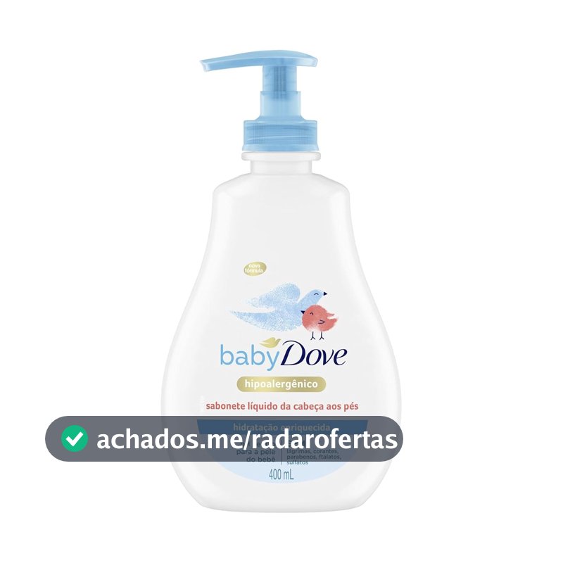 Baby Dove Sabonete Líquido Da Cabeça Aos Pés Hidratação Enriquecida 400Ml