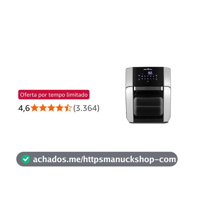 Britânia Fritadeira Air Fry Oven BFR2100P, 220v 12 litros