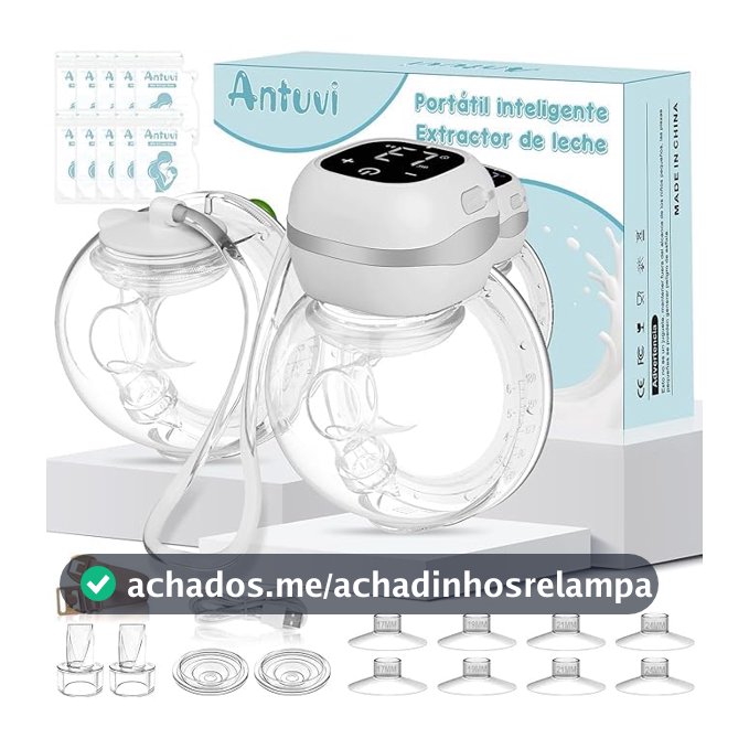 ANTUVI 2 In 1 Vestível de Tirar Leite, Elétrica Extratora de Leite, Portátil Bomba Coletor de Leite, 3 Modos Multidimensional, Livre de BPA