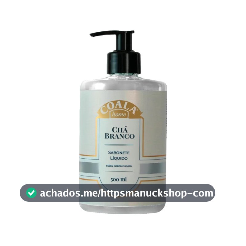 Coala Sabonete Liquido Maos e Corpo Limpa Hidrata Perfuma 500ml Cha Branco