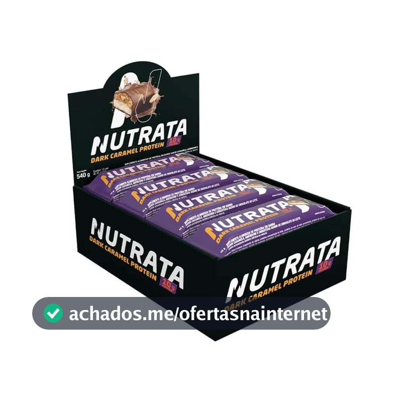 Nutrata Caramel Protein Display (12 unid. 45g), Dark Caramel, Nutrata