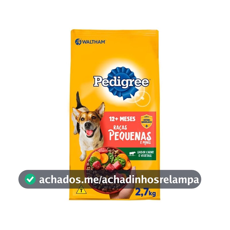 PEDIGREE Ração Carne e Vegetais Cães Adultos Raças Pequenas e Minis 2,7 kg