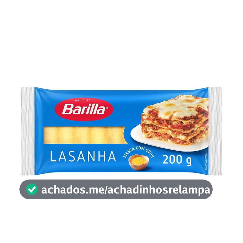 Barilla Massa Com Ovos Lasanha 200G