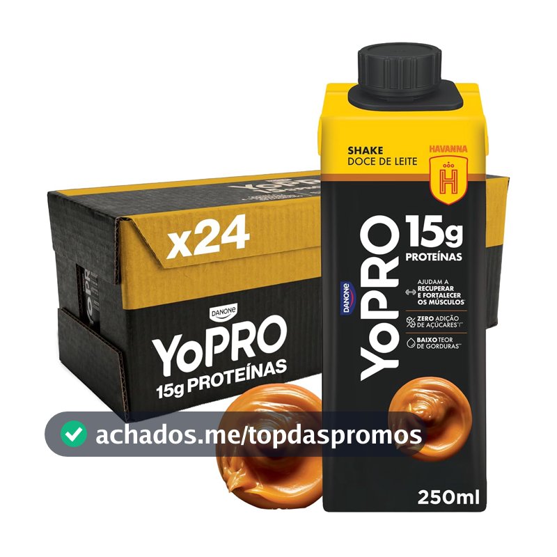 Bebida Láctea UHT YoPRO, 250ml, Pack com 24 Unidades