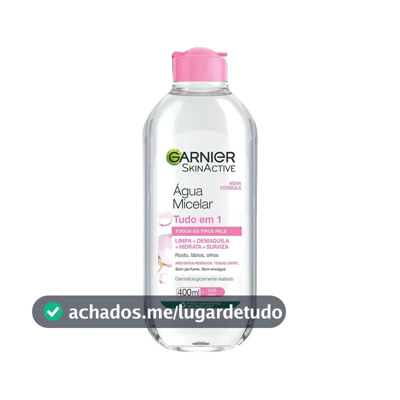 Água Micelar Garnier SkinActive Pink Tudo em 1 Pele Sensível 400ml