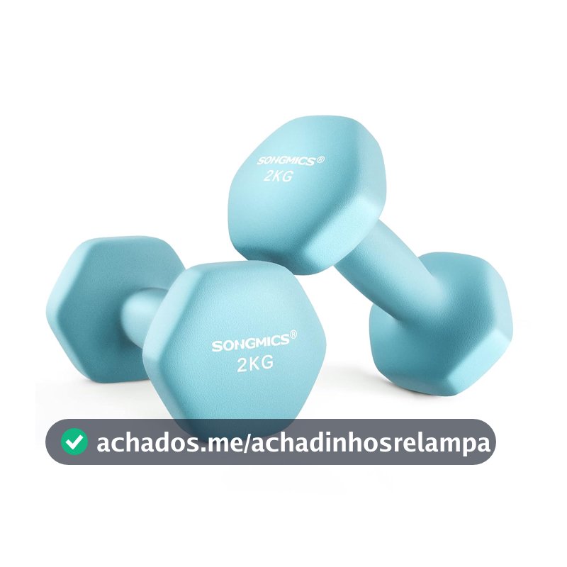 SONGMICS Conjunto de 2 Halteres Hexagonais, 2 x 2 kg