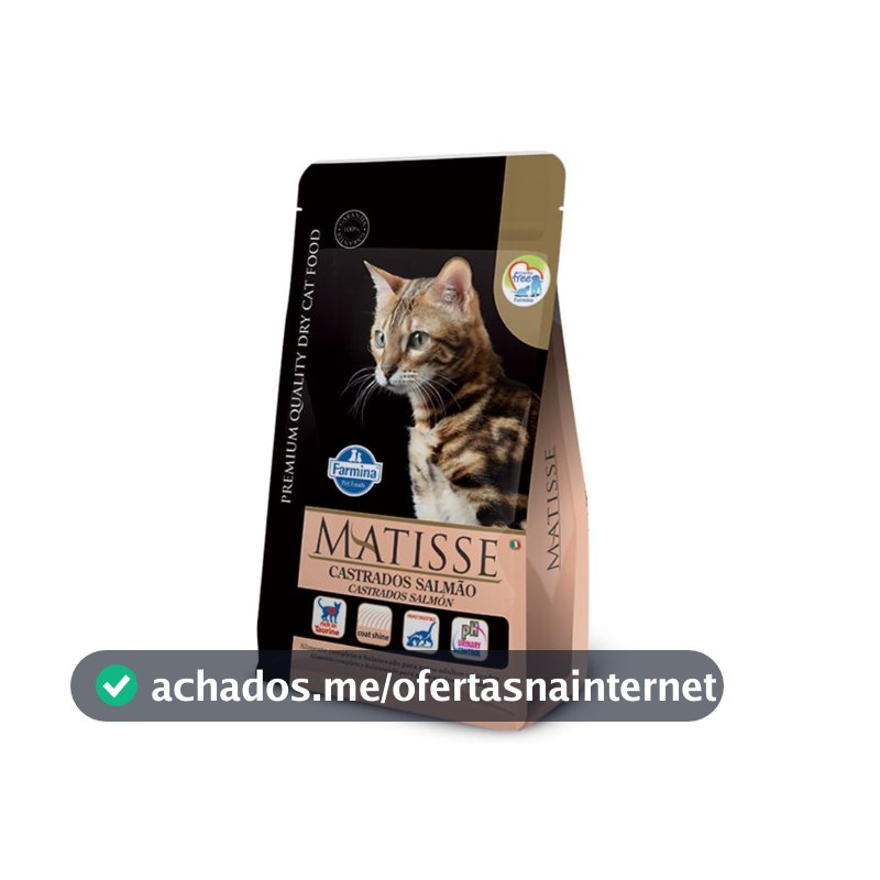 Matisse - Ração Farmina Salmão para Gatos Adultos Castrados - 7,5kg