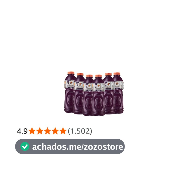 Isotônico Gatorade, Uva, Garrafa 500ml, Pack com 6 unidades