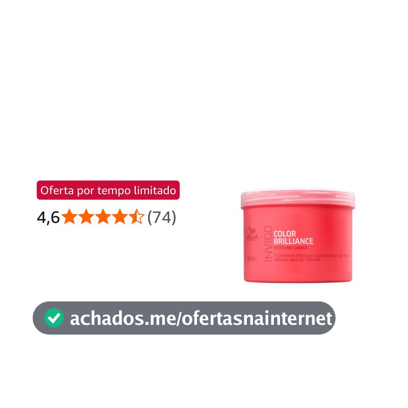 Máscara Capilar Invigo Brilliance 500ml - Wella