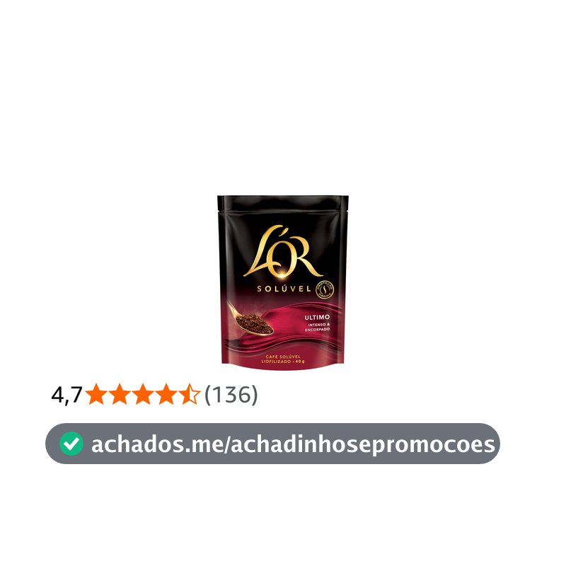 CAFÉ LOR SOLÚVEL ULTIMO POUCH 40G