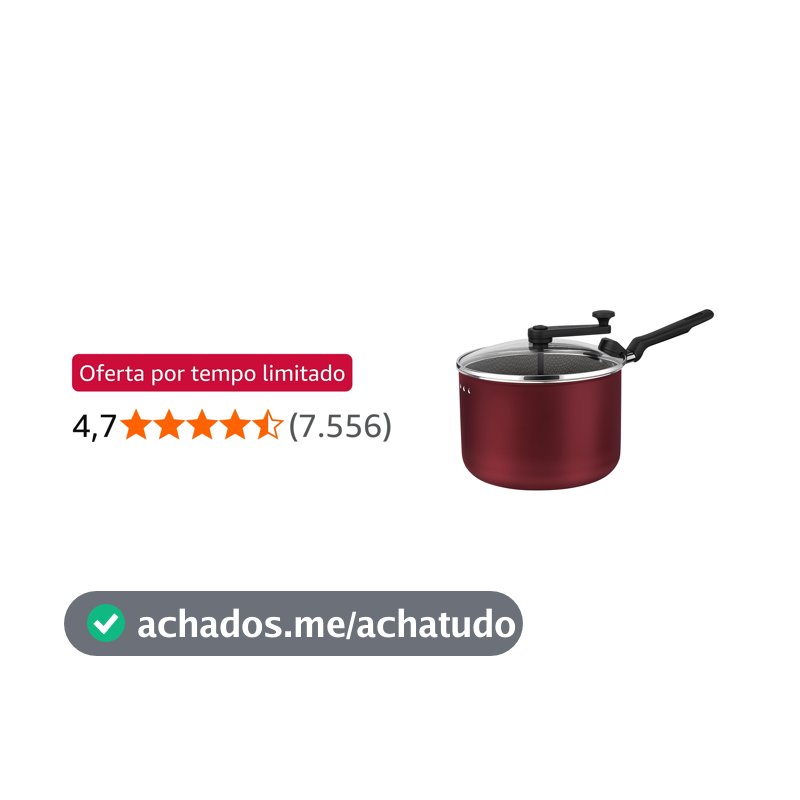Tramontina PIPOQUEIRA 20CM 3,5L LORETO VERMELHO - ALUMINIO COM REVESTIMENTO ANTIADERENTE
