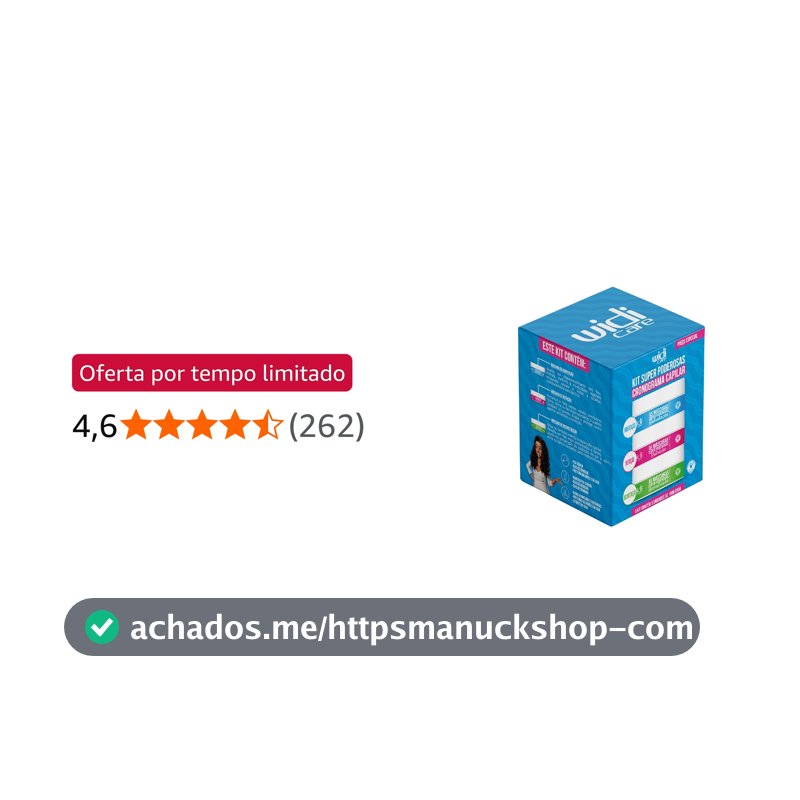 Widi Care Kit Cronograma Capilar Super Poderosas Caixa com 3 unidades de 100g
