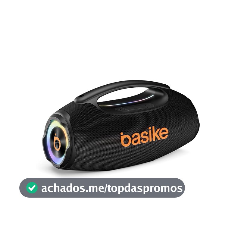 Basike Caixa de Som Bluetooth Portátil 80W RMS (Pico 120W), TWS Estéreo