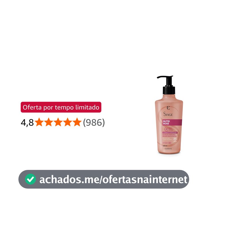 Eudora Siàge Condicionador Nutri Rosé 400Ml