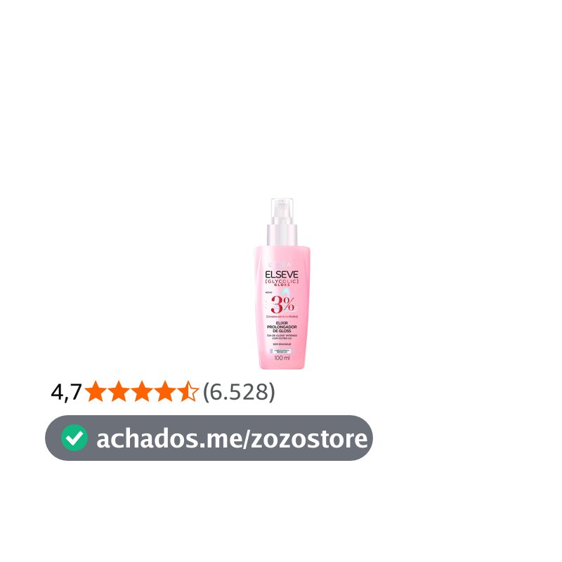 L'Oréal Paris Elseve Glycolic Gloss, Sérum Finalizador Antiporosidade 100ml