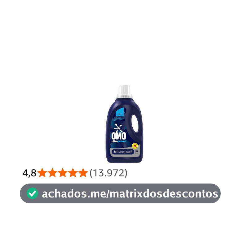 OMO Lava-Roupas Líquido Ultra Power Frasco 1,8L