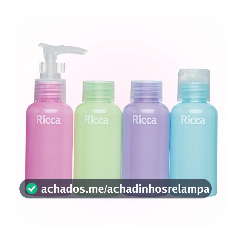 Ricca Conjunto Com 4 Frascos de Viagem