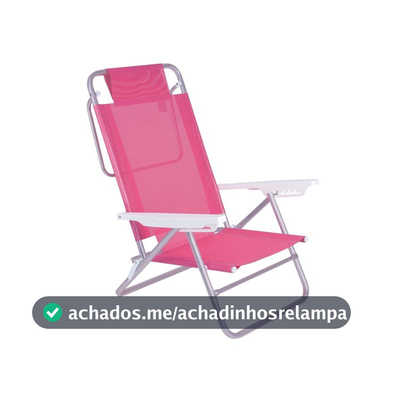 Mor - Cadeira Reclinável Alumínio 6 Posições Summer Pink