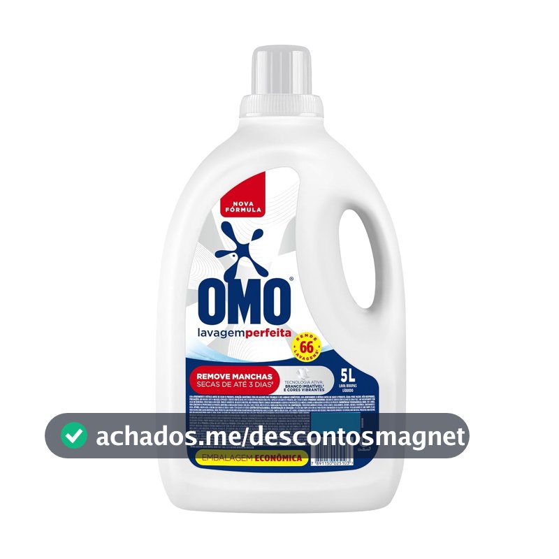 Omo Sabão Líquido Lavagem Perfeita 5l - Tampa pode Variar