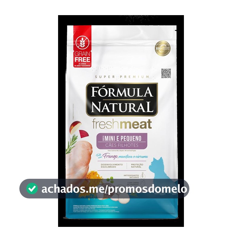 Fórmula Natural Fresh Meat Ração Seca Para Cães Filhotes De Pequeno Porte Sabor Frango 2,5Kg