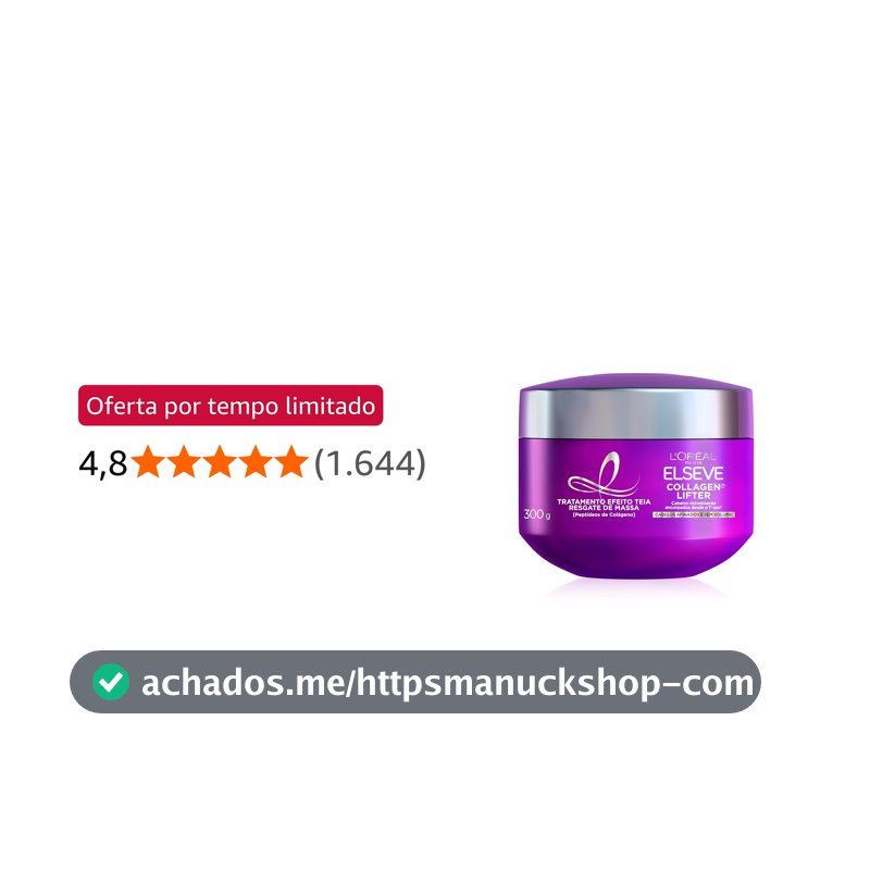 Máscara de Tratamento Elseve L'Oréal Paris Colágeno Encorpador 300g