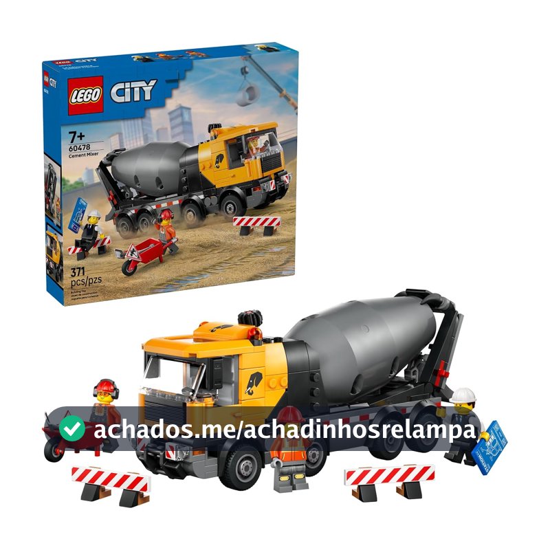 LEGO City Caminhão Betoneira para Crianças 60478 (371 Peças)