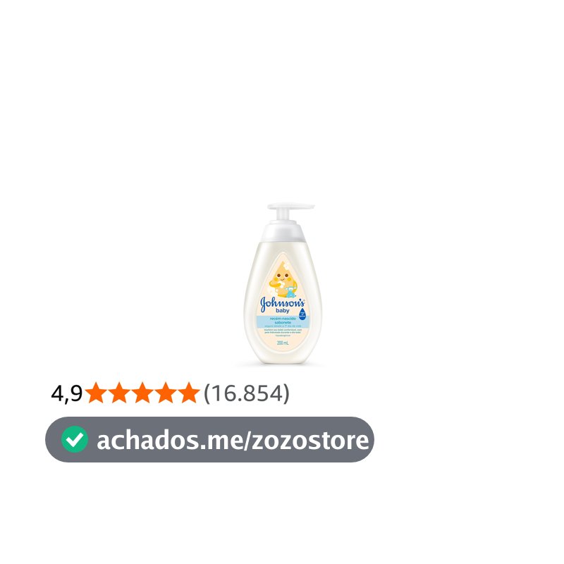 Sabonete Líquido Johnson's Baby Recém-Nascidos, 200ml