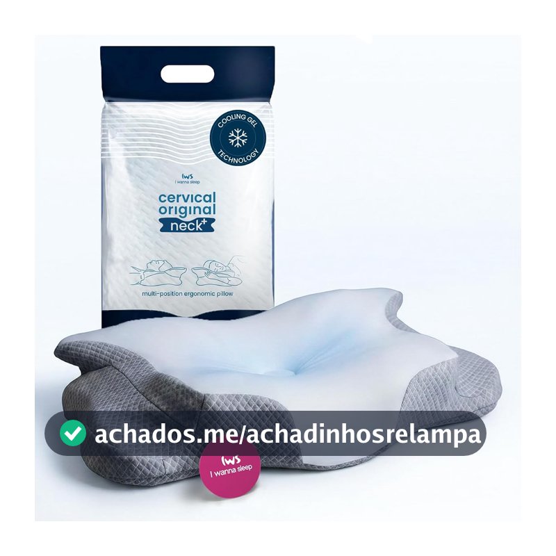 Travesseiro Cervical Neck Plus Gel - I wanna sleep - Com Gel Infuso