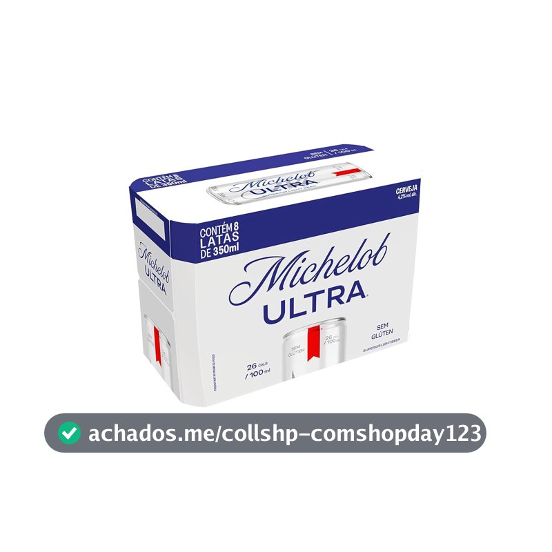 Cerveja Michelob Ultra, Lata 350ml, Pack com 8 unidades
