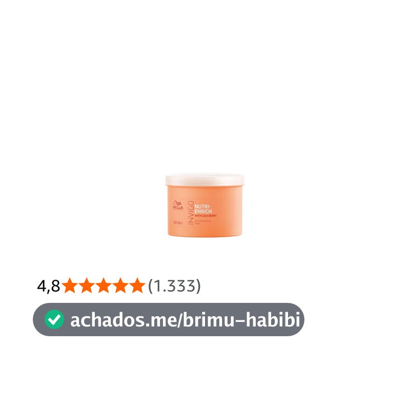 Wella Invigo Nutri-Enrich Máscara Capilar Nutrição Profunda 500ml