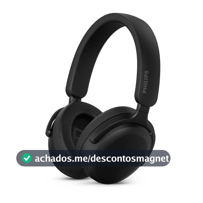 PHILIPS, Headphone Bluetooth, TAH2300BK/00, Com Microfone, Até 55 horas de bateria, Design Over-ear, Dobrável, Preto