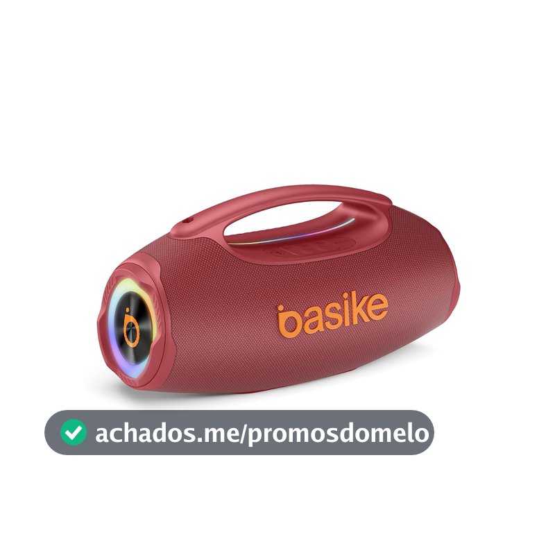 Basike Caixa de Som Bluetooth Portátil 80W RMS (Pico 120W), TWS Estéreo