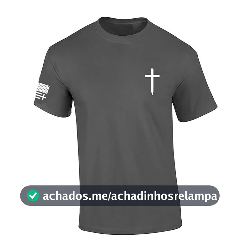 Camiseta masculina cristã Faith Cross Crest camiseta estampada com bandeira americana