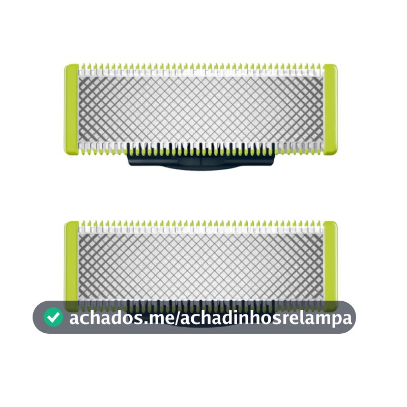 Philips OneBlade QP220/51 Lâminas de Reposição Masculinas em Aço Inoxidável – Pacote com 2 Unidades