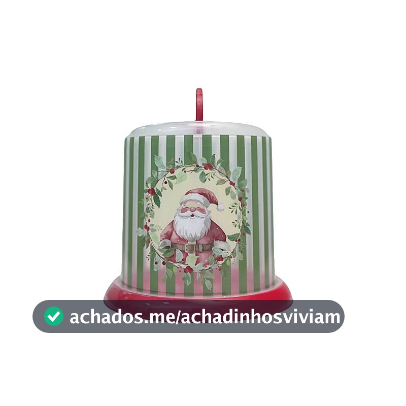 Plasútil Porta Panetone Chocotone Plástico Natal Papai Noel